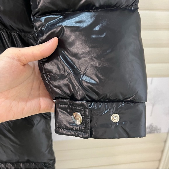 Moncler Black Shiny Down Long Jacket - Picture 7 of 16